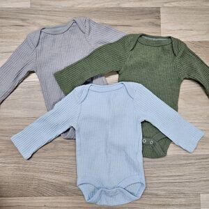 Cloud Island Baby Longsleeve Waffle Bodysuit Newborn Boy Unisex Neutral